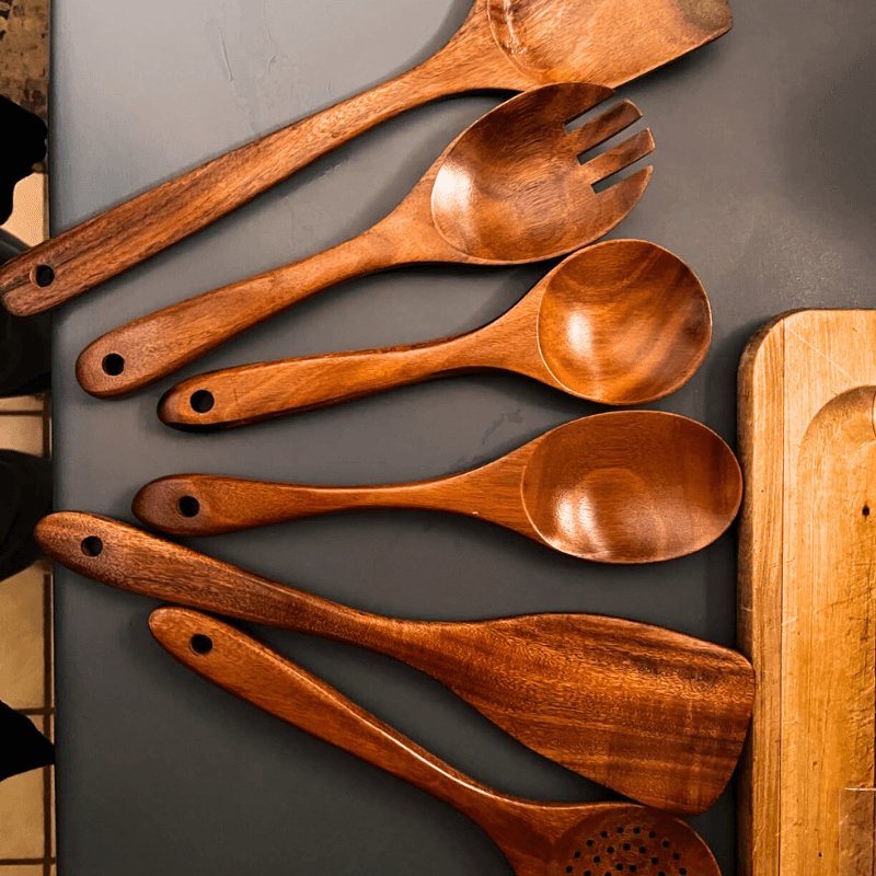 PuraHavens™ Premium Teak Wood Utensils