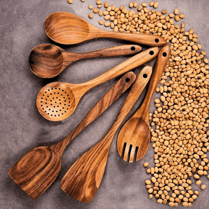 PuraHavens™ Premium Teak Wood Utensils