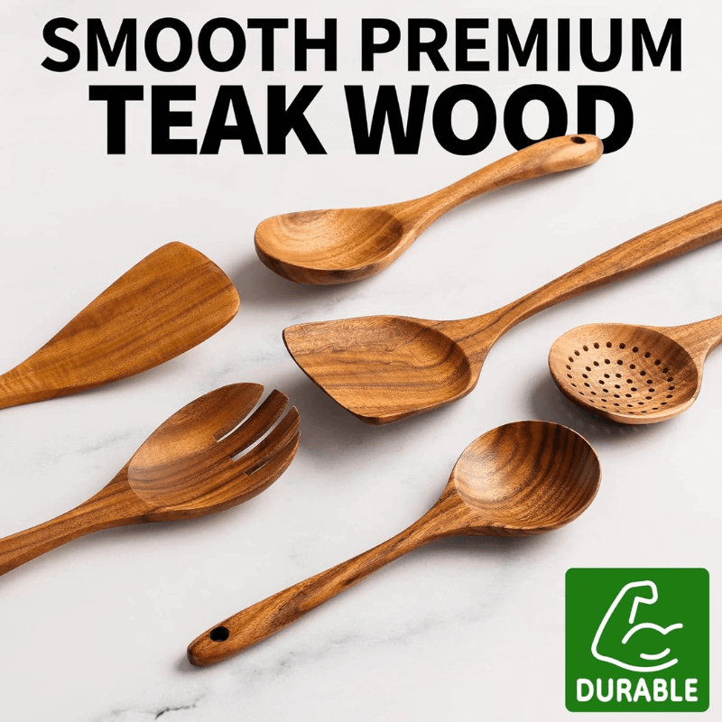 PuraHavens™ Premium Teak Wood Utensils