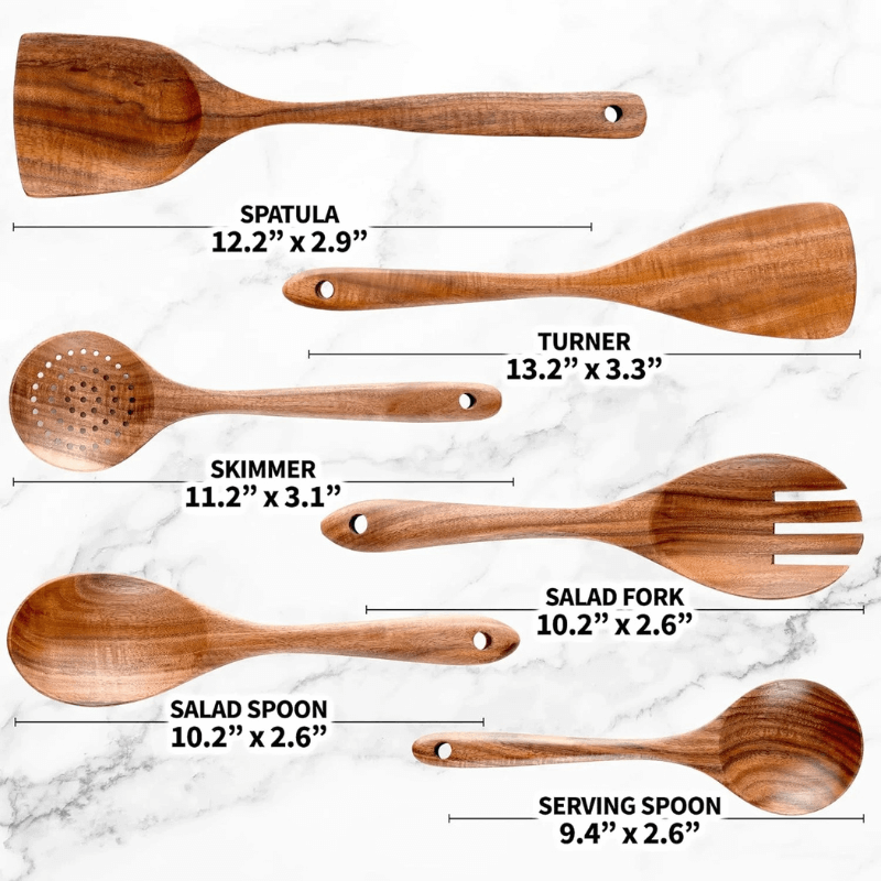 PuraHavens™ Premium Teak Wood Utensils