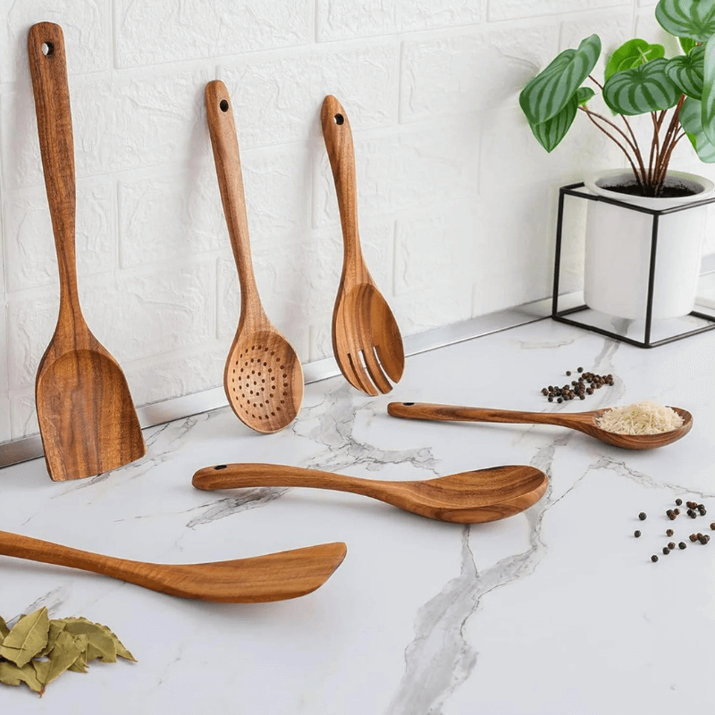 PuraHavens™ Premium Teak Wood Utensils