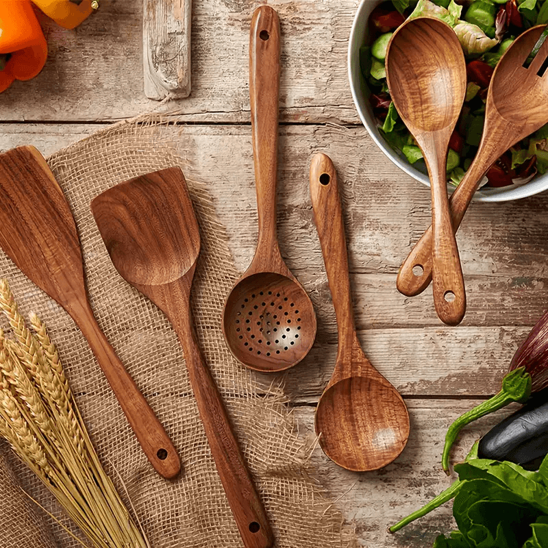PuraHavens™ Premium Teak Wood Utensils