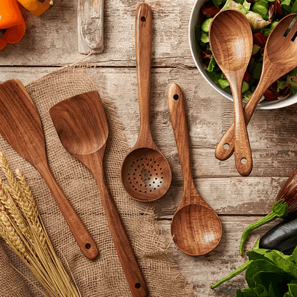 PuraHavens™ Premium Teak Wood Utensils
